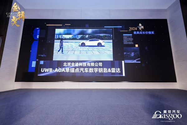 全跡科技榮獲2024蓋世汽車金輯獎(jiǎng)【最具成長(zhǎng)價(jià)值】